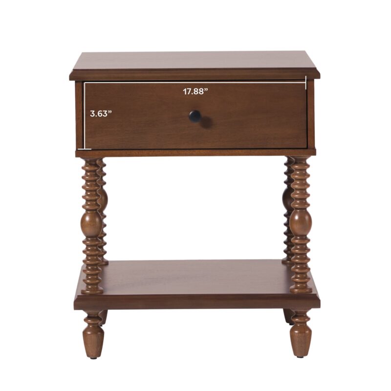 Traditional Vivienne Easy Assembly Solid Wood Nightstand - Image 14
