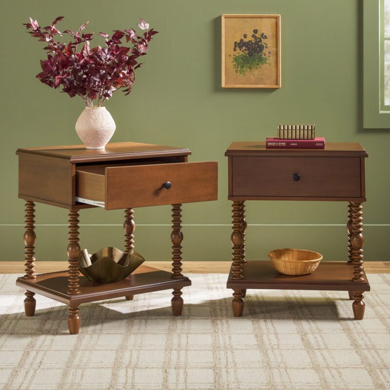 Traditional Vivienne Easy Assembly Solid Wood Nightstand - Image 51