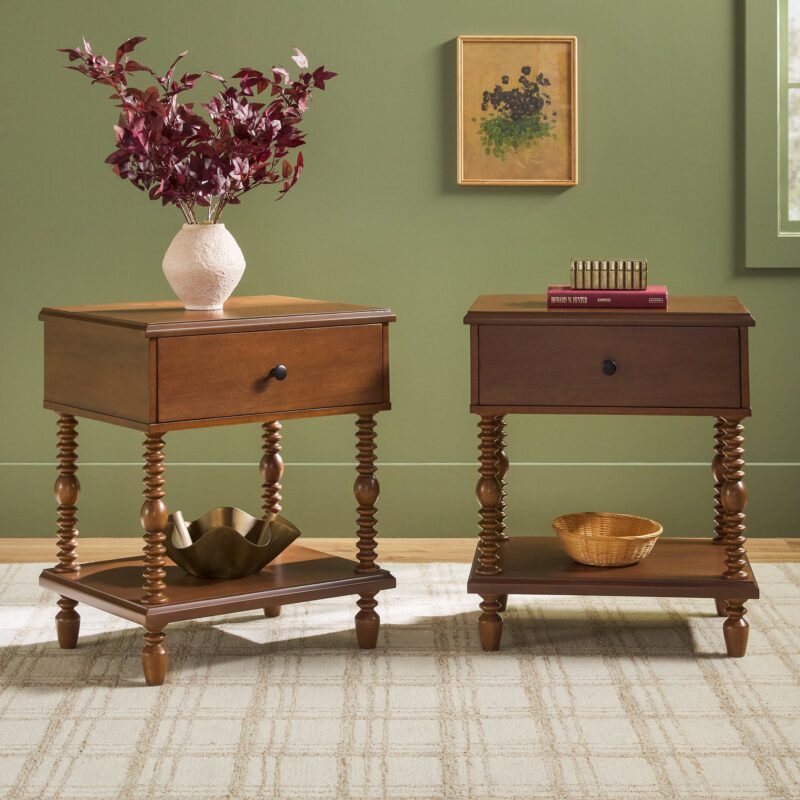 Traditional Vivienne Easy Assembly Solid Wood Nightstand - Image 50
