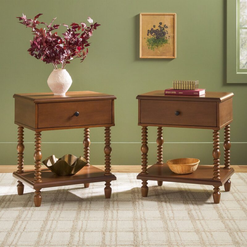 Traditional Vivienne Easy Assembly Solid Wood Nightstand - Image 49