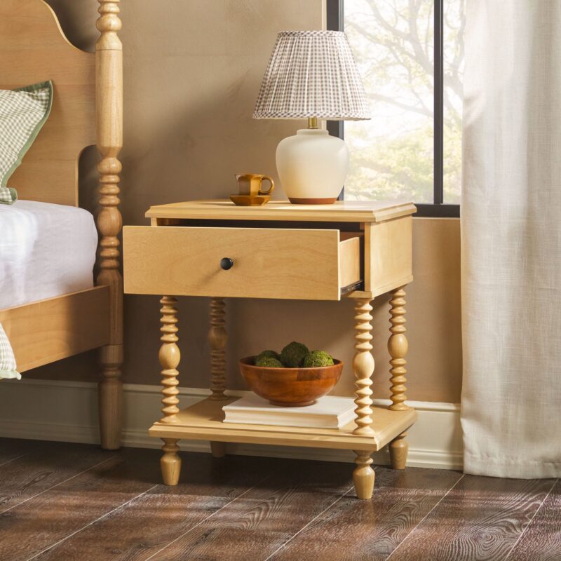 Traditional Vivienne Easy Assembly Solid Wood Nightstand - Image 17