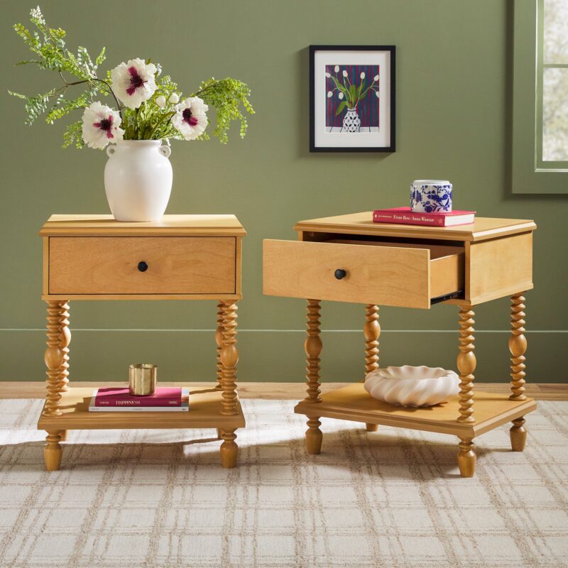 Traditional Vivienne Easy Assembly Solid Wood Nightstand - Image 54