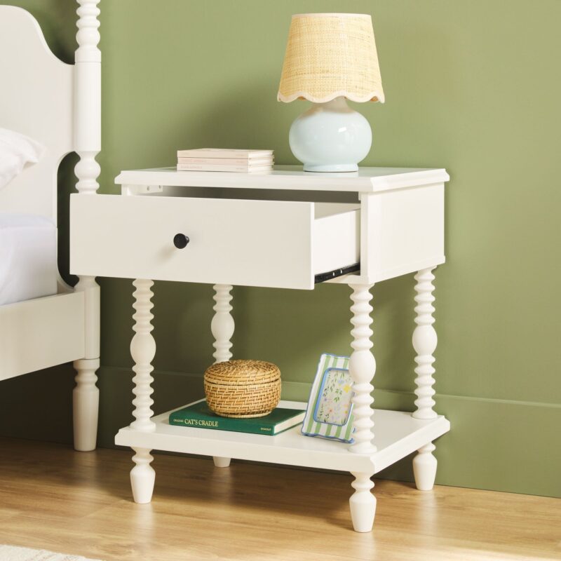 Traditional Vivienne Easy Assembly Solid Wood Nightstand - Image 25