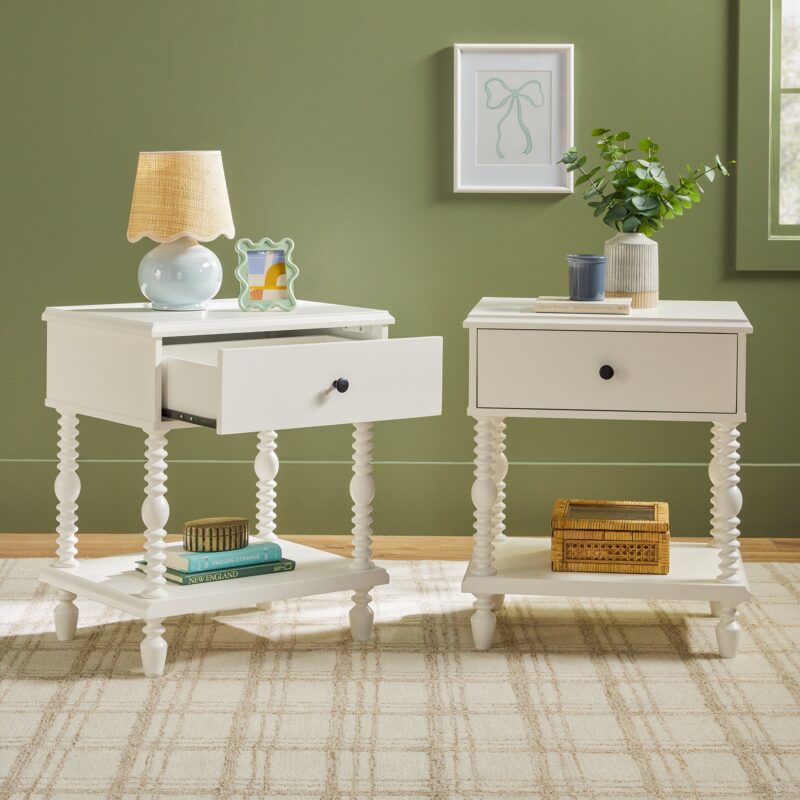 Traditional Vivienne Easy Assembly Solid Wood Nightstand - Image 57