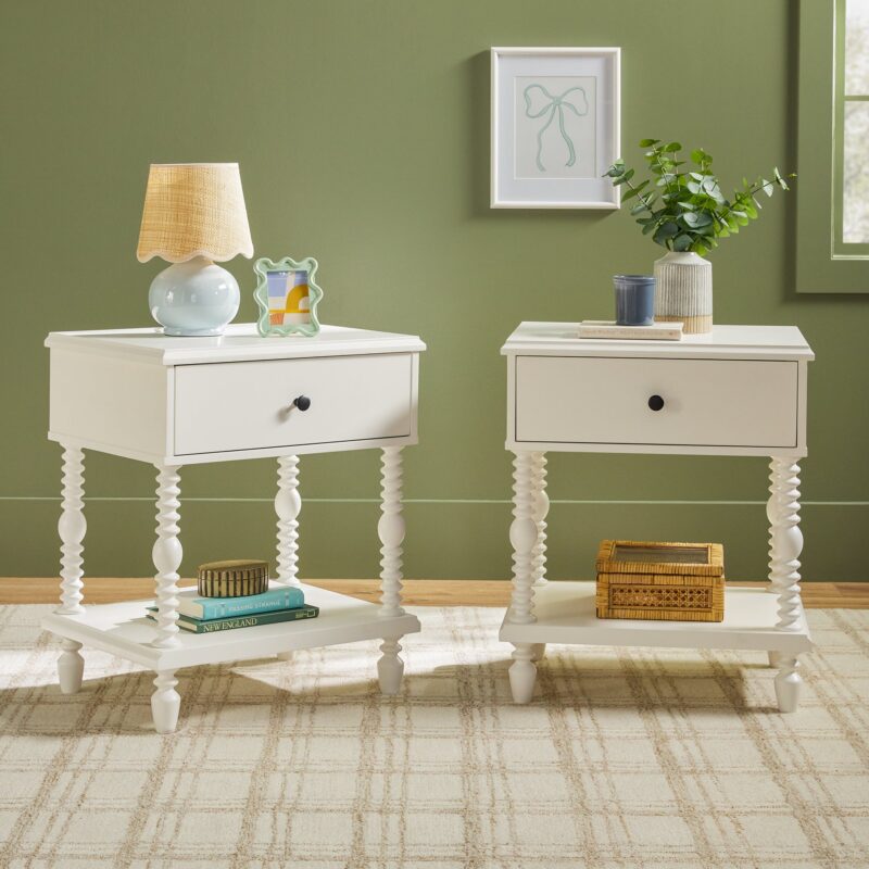 Traditional Vivienne Easy Assembly Solid Wood Nightstand - Image 56