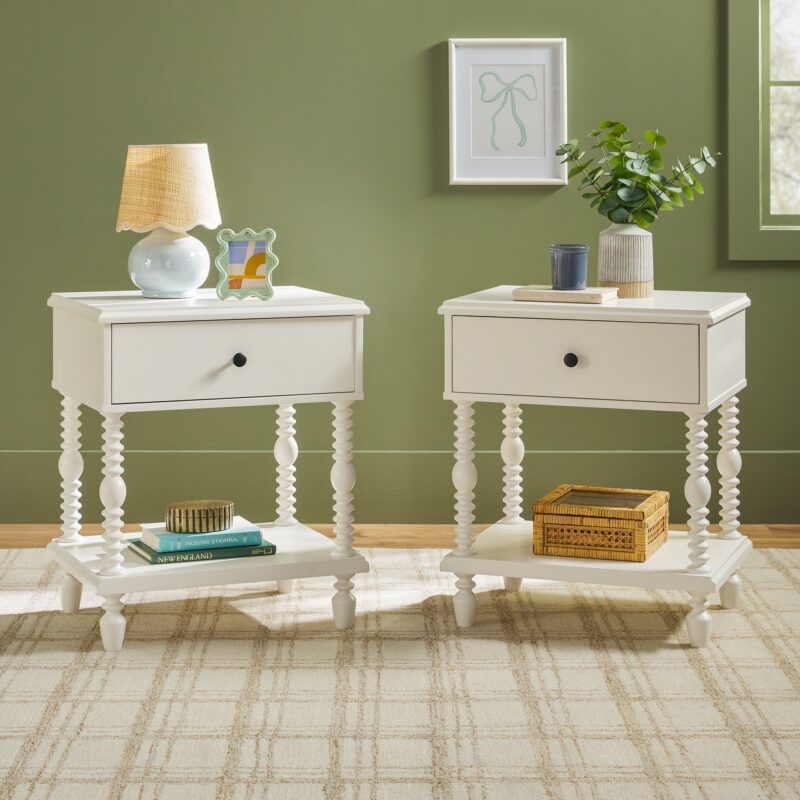 Traditional Vivienne Easy Assembly Solid Wood Nightstand - Image 55