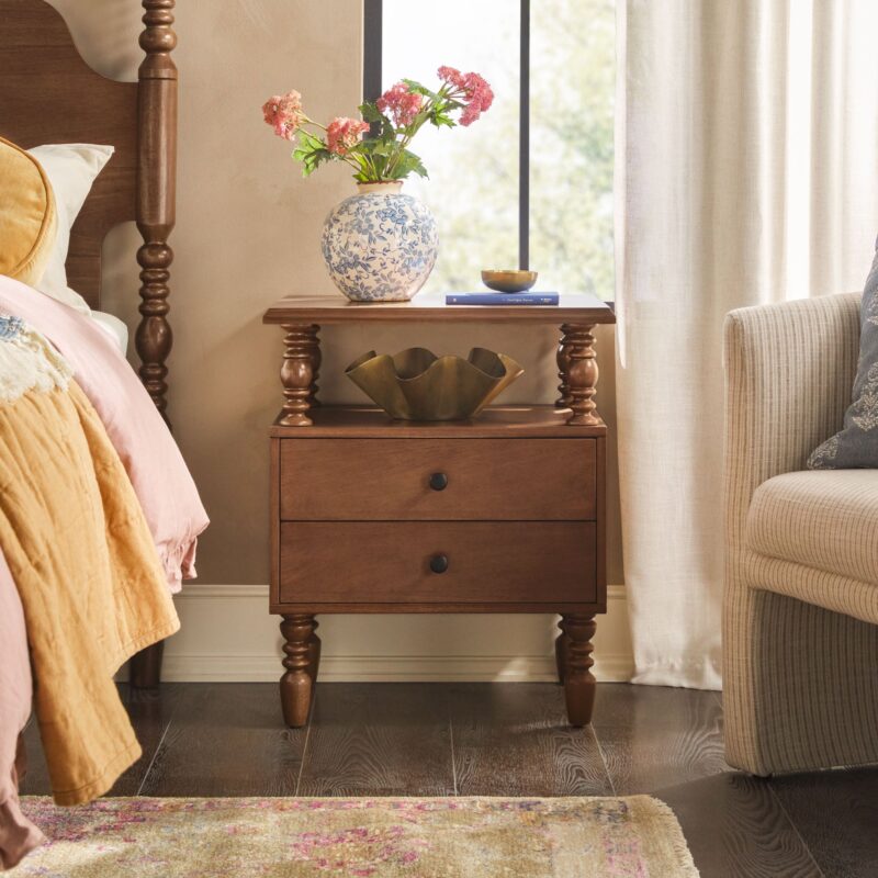 Traditional Vivienne Easy Assembly Solid Wood Nightstand - Image 32