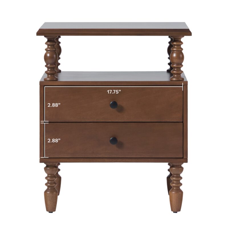Traditional Vivienne Easy Assembly Solid Wood Nightstand - Image 37