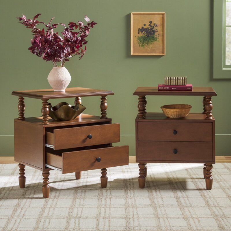 Traditional Vivienne Easy Assembly Solid Wood Nightstand - Image 60
