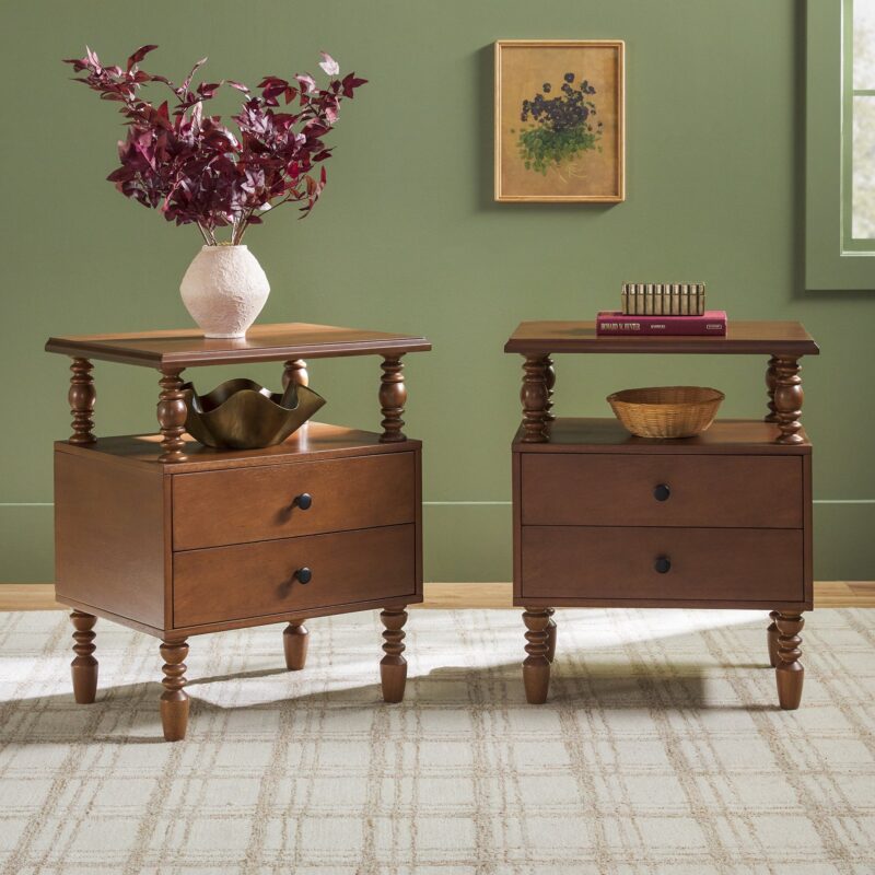 Traditional Vivienne Easy Assembly Solid Wood Nightstand - Image 59