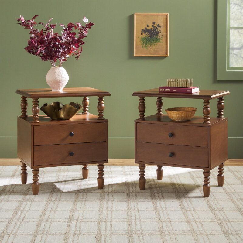Traditional Vivienne Easy Assembly Solid Wood Nightstand - Image 58