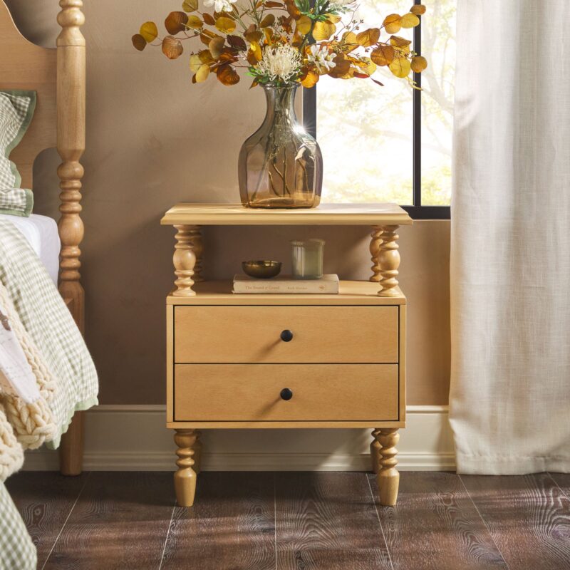 Traditional Vivienne Easy Assembly Solid Wood Nightstand - Image 43