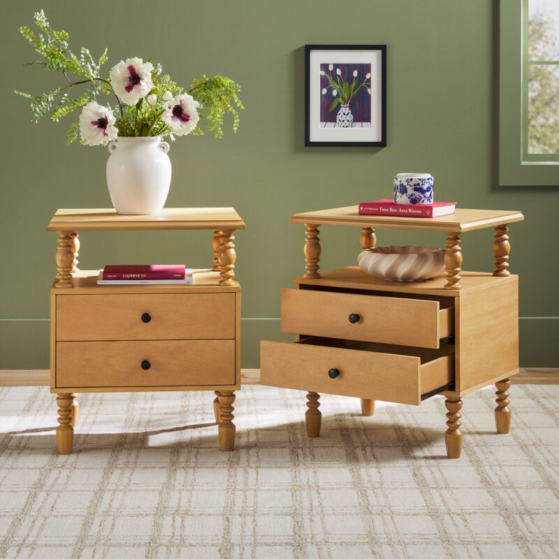 Traditional Vivienne Easy Assembly Solid Wood Nightstand - Image 63