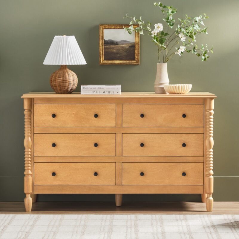 Traditional Vivienne 6-Drawer Easy Assembly Solid Wood Dresser - Image 18