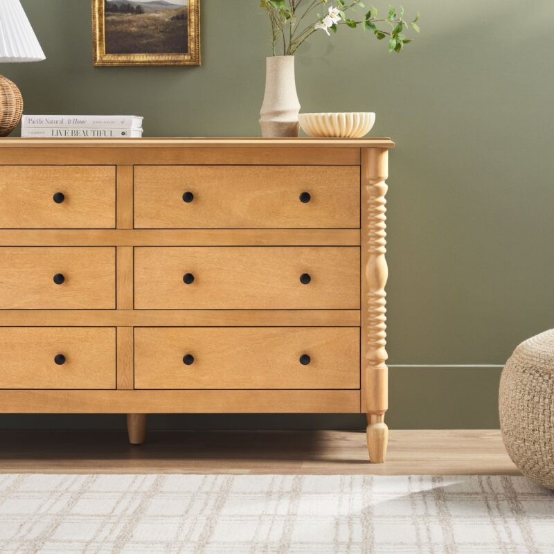 Traditional Vivienne 6-Drawer Easy Assembly Solid Wood Dresser - Image 20