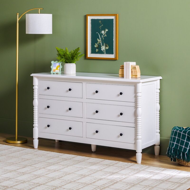 Traditional Vivienne 6-Drawer Easy Assembly Solid Wood Dresser - Image 25