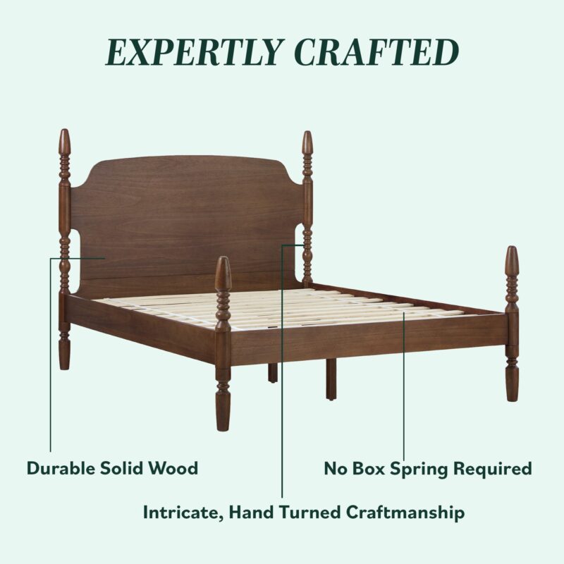 Traditional Vivienne Easy Assembly Solid Wood Bed - Image 17