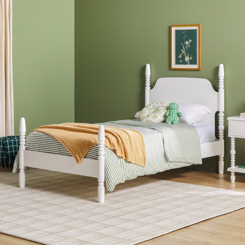 Traditional Vivienne Easy Assembly Solid Wood Twin Bedframe - Image 2