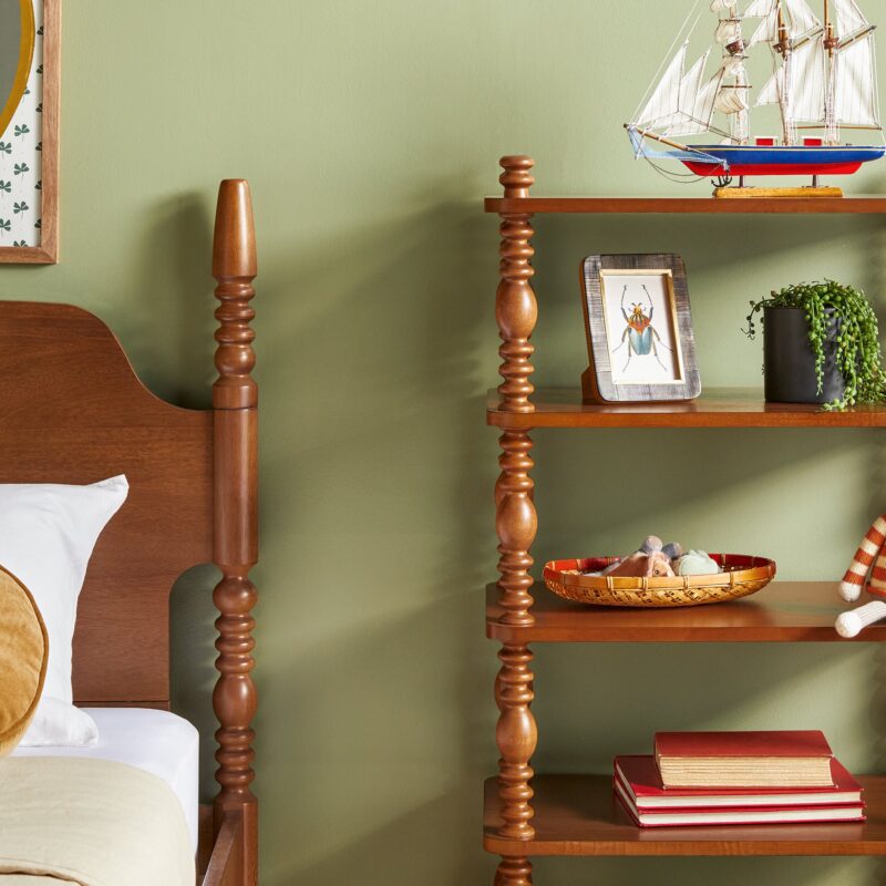 Traditional Vivienne Easy Assembly Solid Wood Short Bookshelf - Image 9