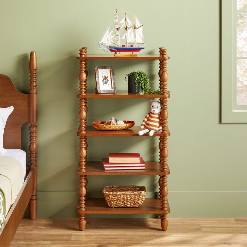 Traditional Vivienne Easy Assembly Solid Wood Short Bookshelf - Image 3