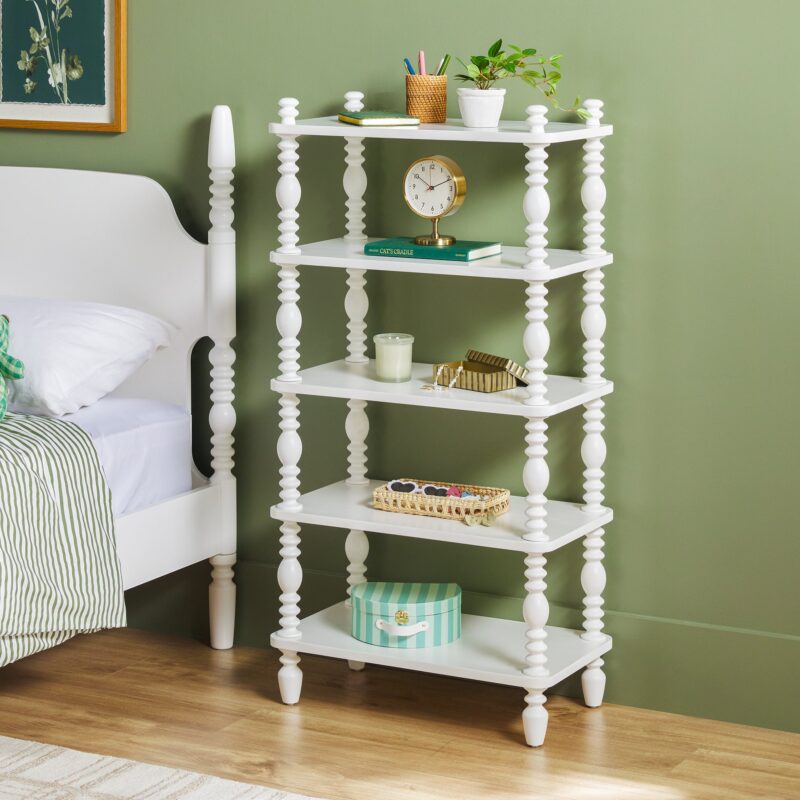 Traditional Vivienne Easy Assembly Solid Wood Short Bookshelf - Image 2