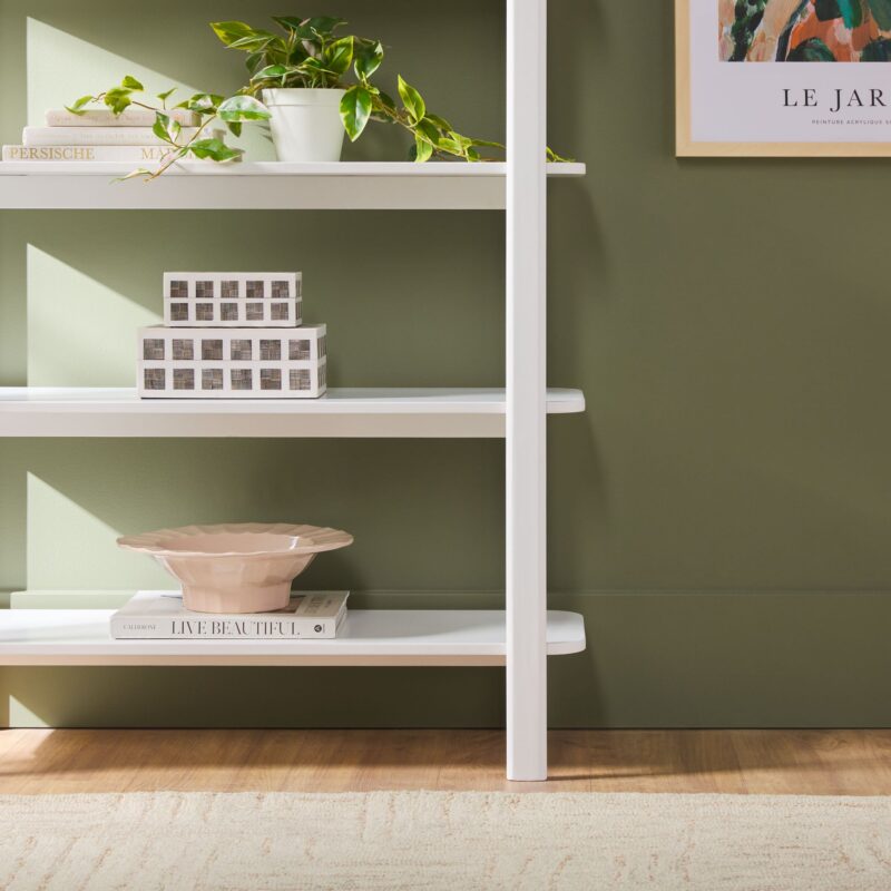 Zoey Modern Arched Wood Storage Bookcase - Image 25