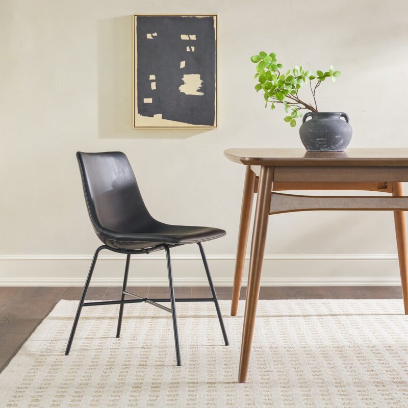 Xuma Urban Industrial Faux Leather Seating Collection (Dining Chair or Counter Stool), Set of 2 - Image 9