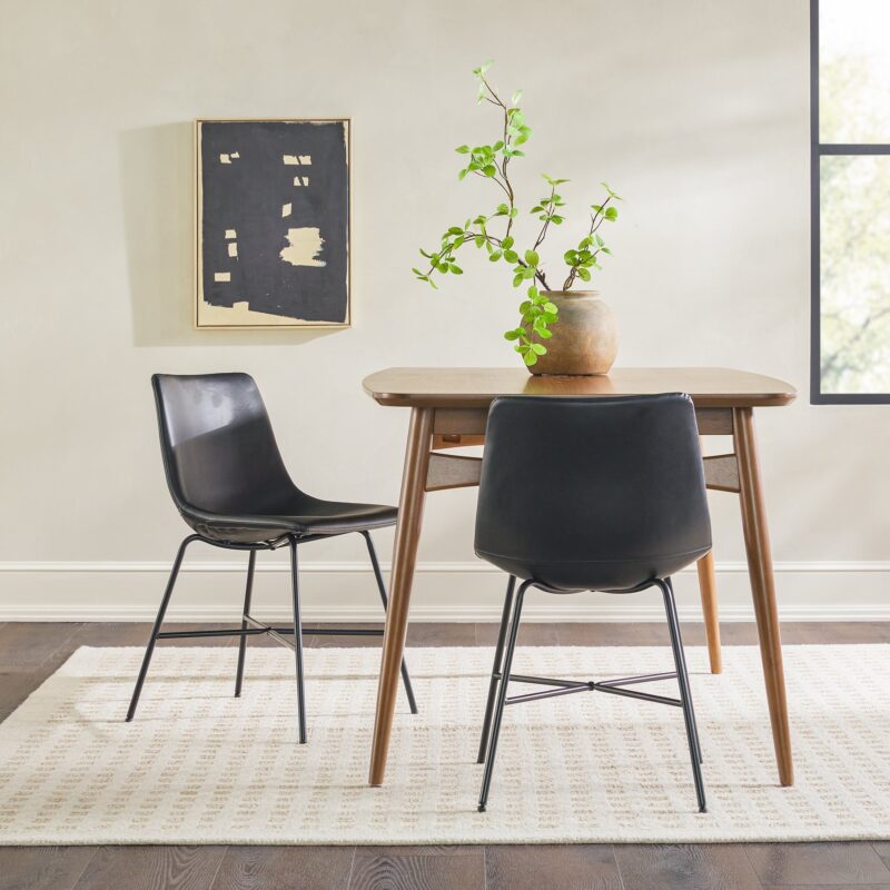 Xuma Urban Industrial Faux Leather Seating Collection (Dining Chair or Counter Stool), Set of 2 - Image 3