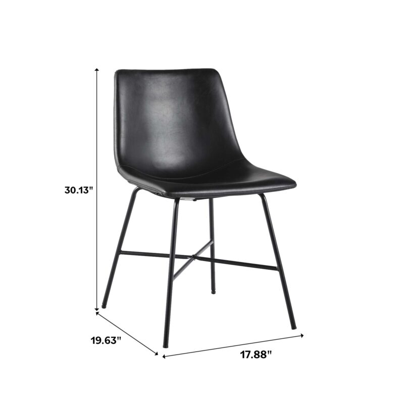 Xuma Urban Industrial Faux Leather Seating Collection (Dining Chair or Counter Stool), Set of 2 - Image 5