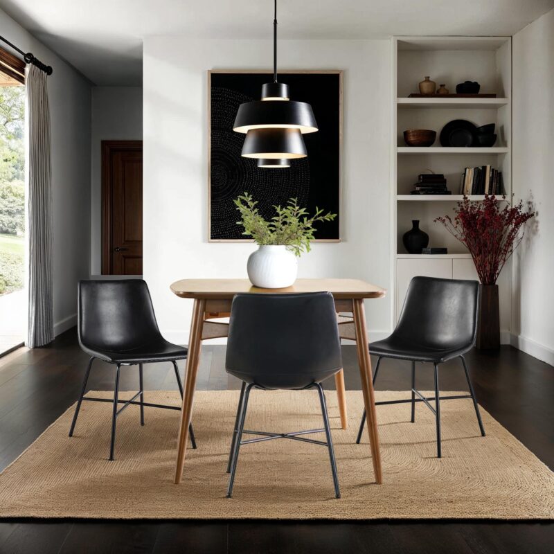 Xuma Urban Industrial Faux Leather Seating Collection (Dining Chair or Counter Stool), Set of 2 - Image 6