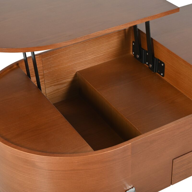 Walker Edison | Modern Lift Top Coffee Table with Marble Pattern Tray and Storage - Image 16
