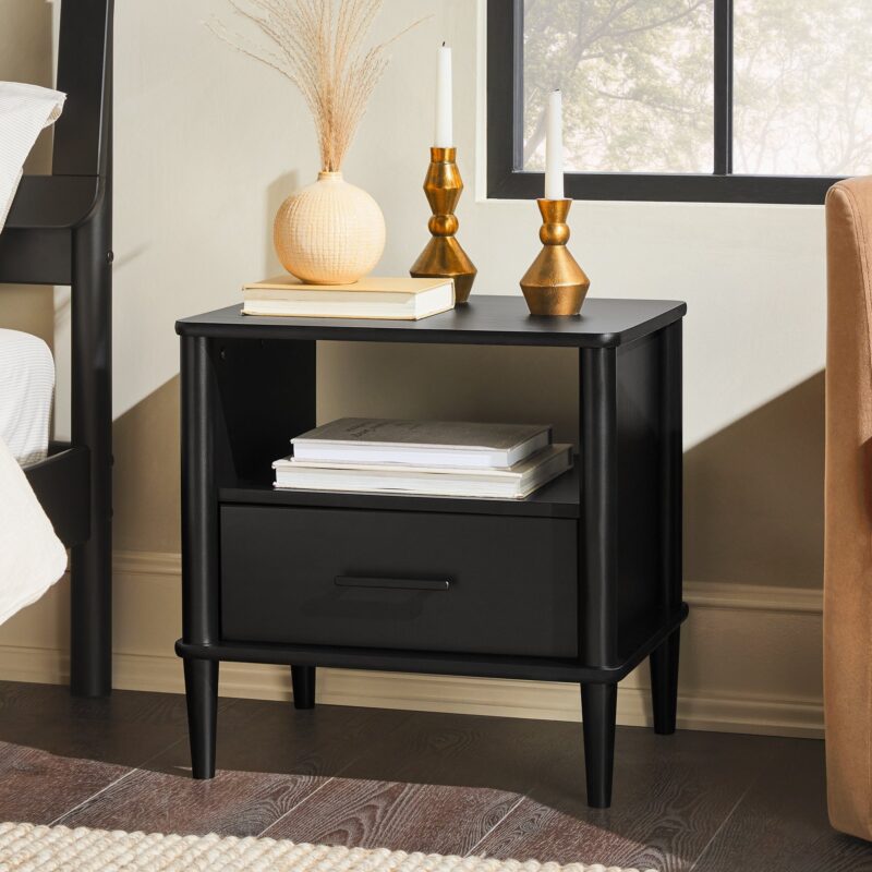 Walker Edison Spindle Transitional 1-Drawer Nightstand - Image 15