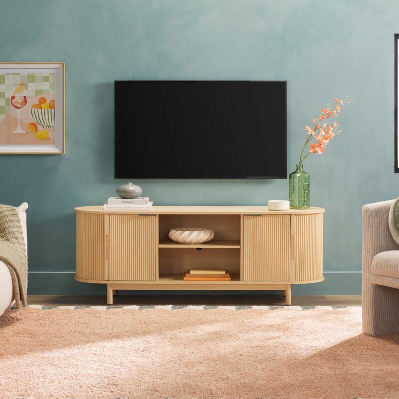 Chloe Modern Reeded TV Stand - Image 10