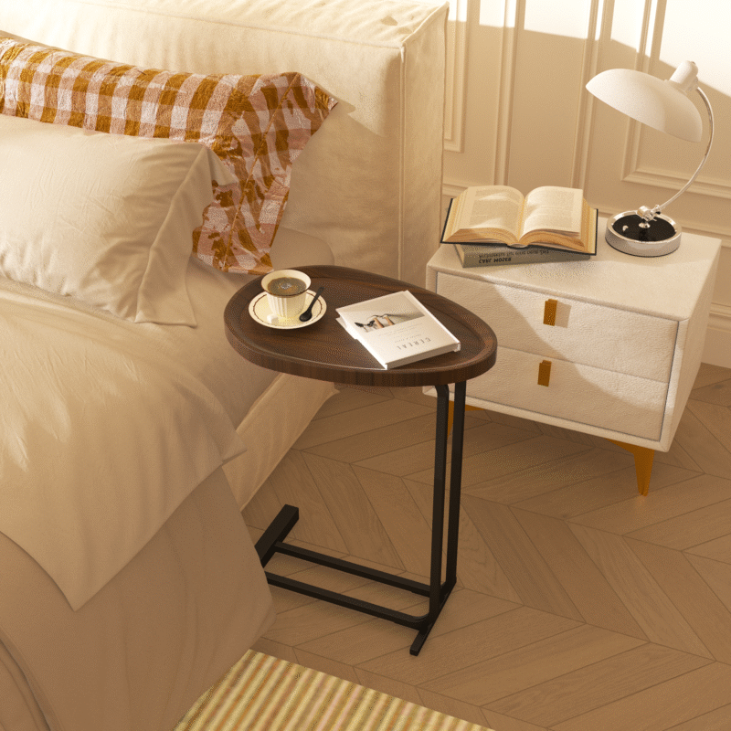 Walker Edison | C Shape End Table for Sofa and Bedside - Image 12