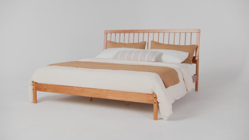 Cama Mid-Century Modern Solid Wood Spindle Bedframe - Image 36
