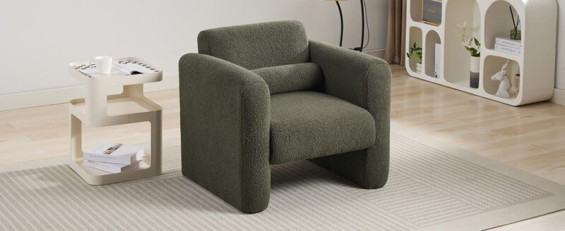 Walker Edison | Sherpa Modern Cloud Accent Chair - Image 21