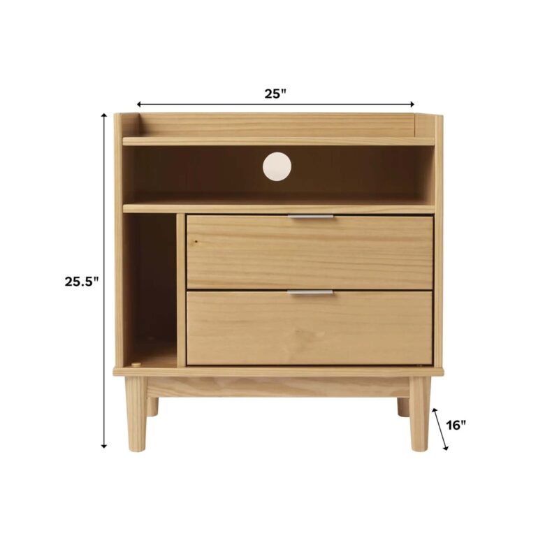 Lee Mid-Century Modern Wood Nightstand - Image 27