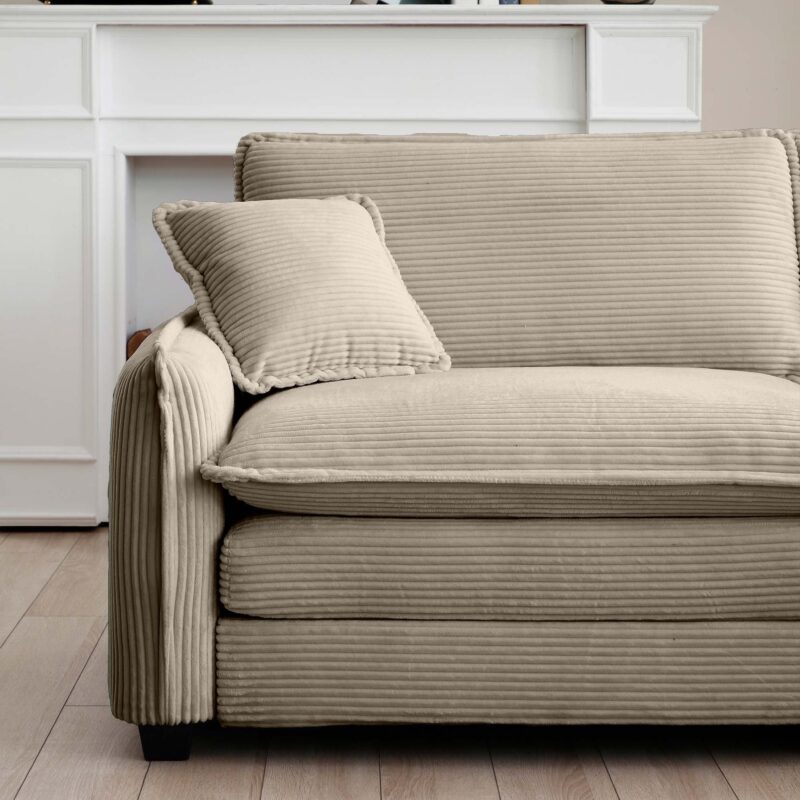 Walker Edison | Cloud Deep Sofa Chair With Ottoman - Image 12
