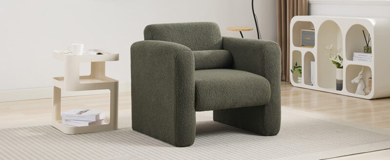Walker Edison | Sherpa Modern Cloud Accent Chair - Image 22