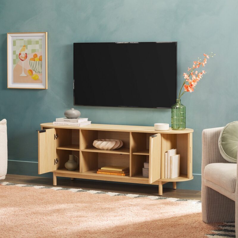 Chloe Modern Reeded TV Stand - Image 13