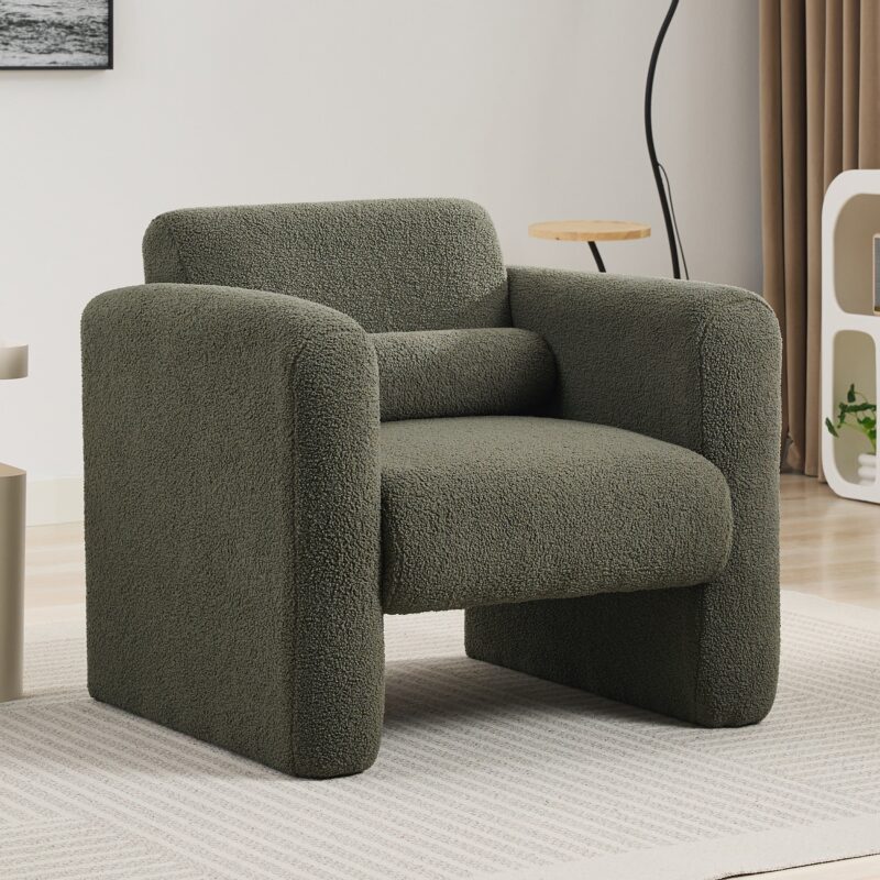 Walker Edison | Sherpa Modern Cloud Accent Chair - Image 4