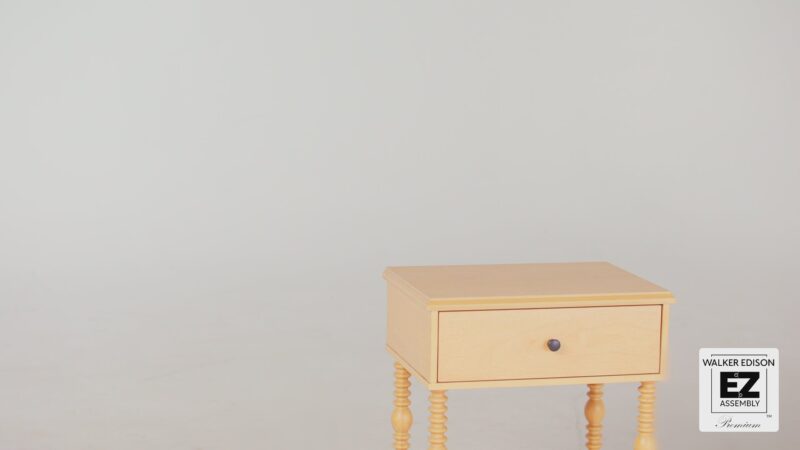 Traditional Vivienne Easy Assembly Solid Wood Nightstand - Image 10